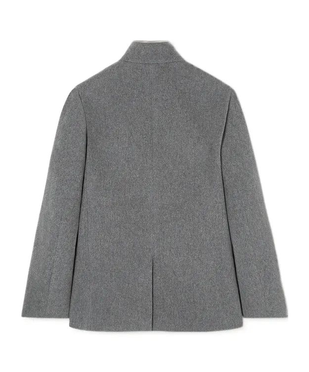 Mandarin Collar Patch Pocket Jacket