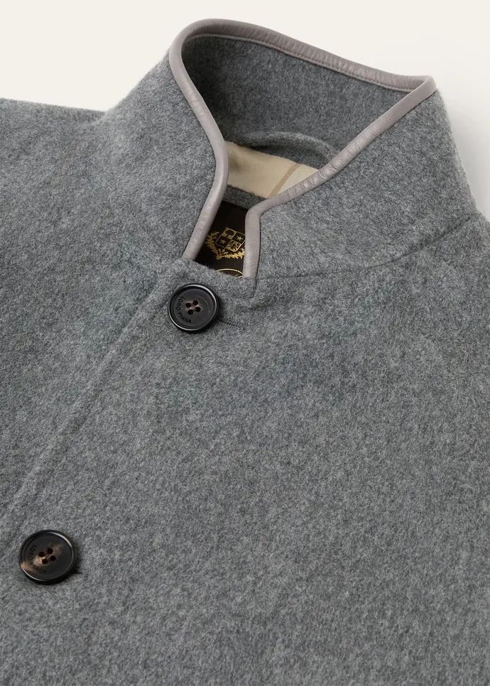 Mandarin Collar Patch Pocket Jacket