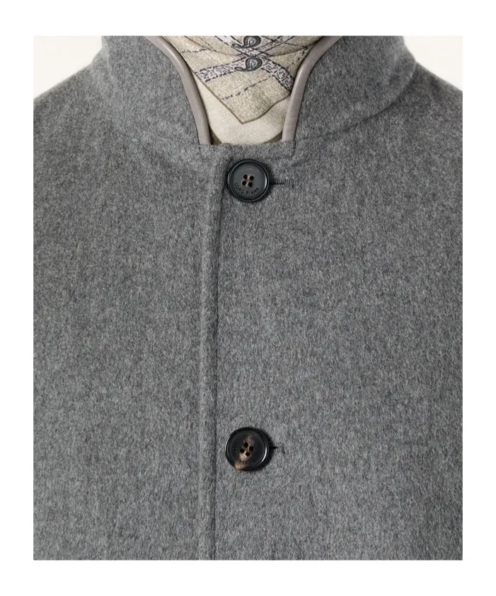 Mandarin Collar Patch Pocket Jacket