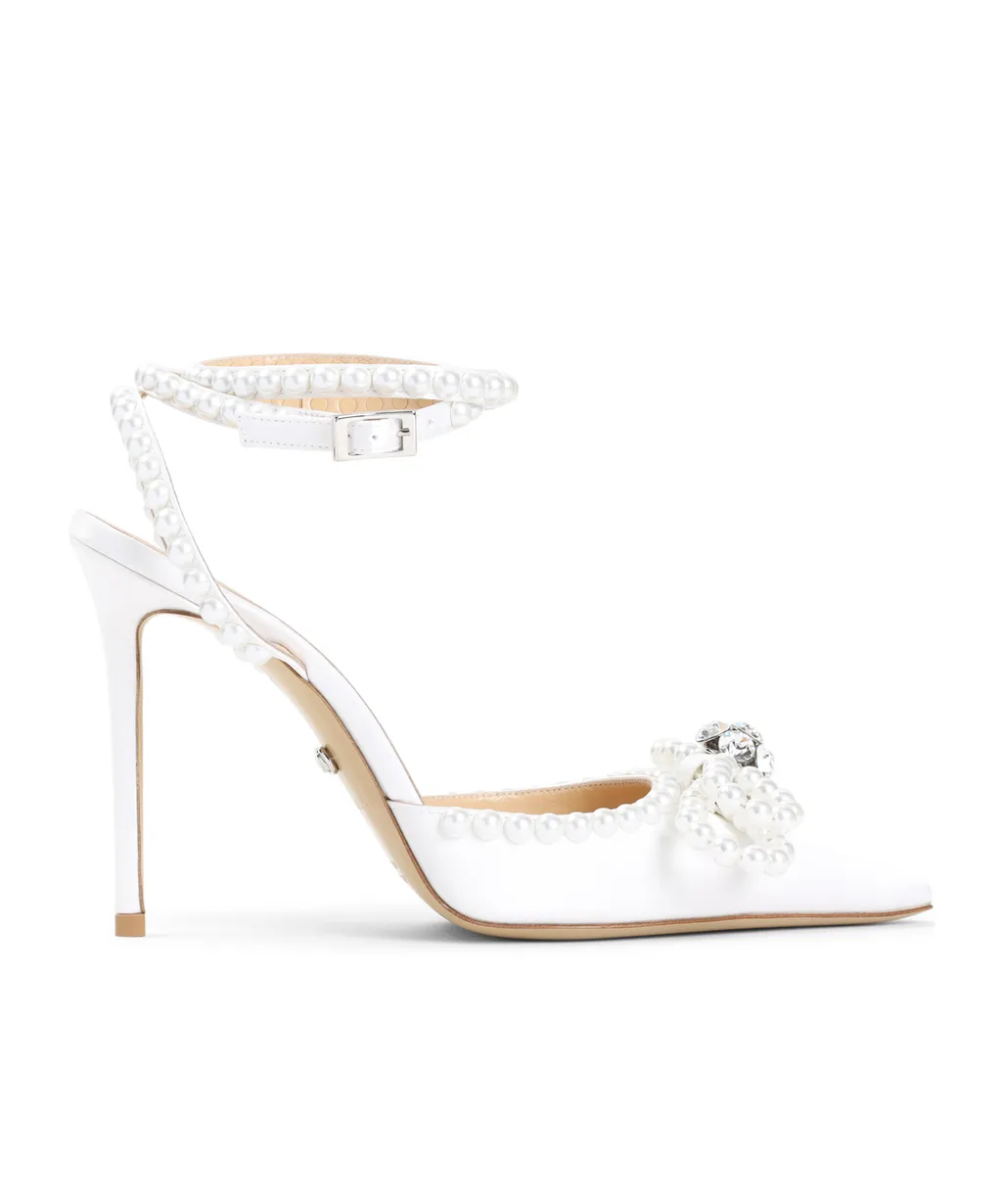 Bow Embellished Pointed Toe Pumps