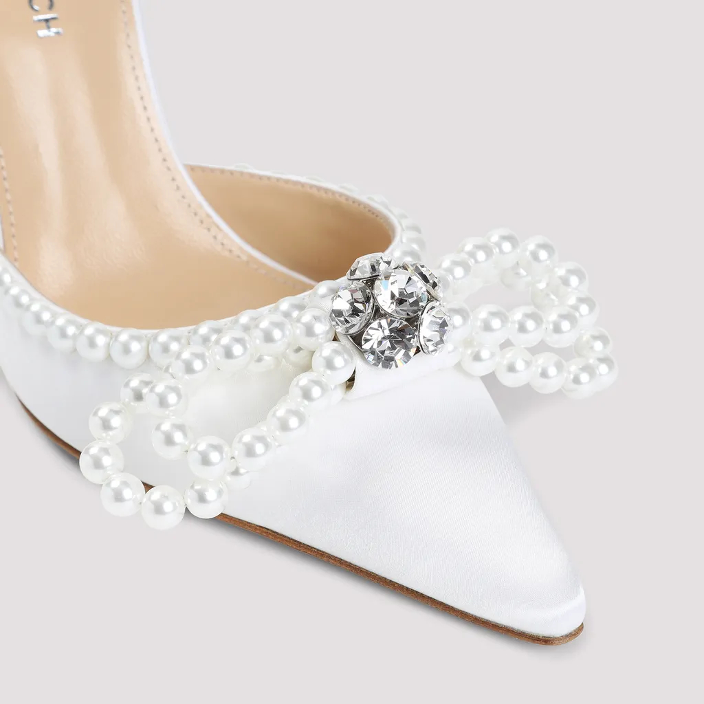Bow Embellished Pointed Toe Pumps