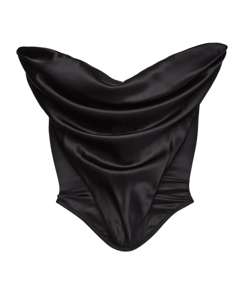 Draped Satin Top