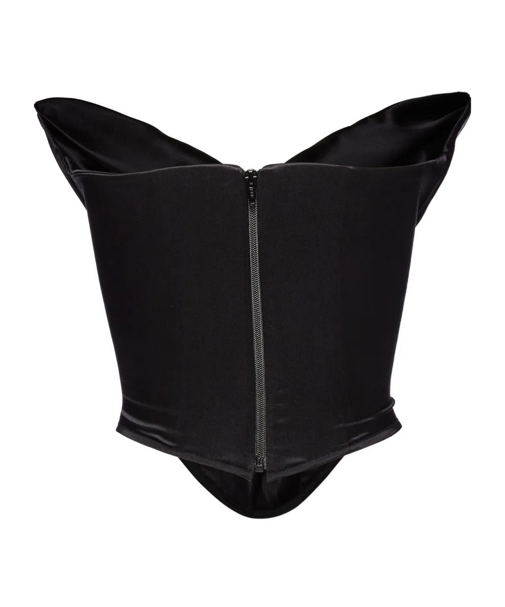 Draped Satin Top