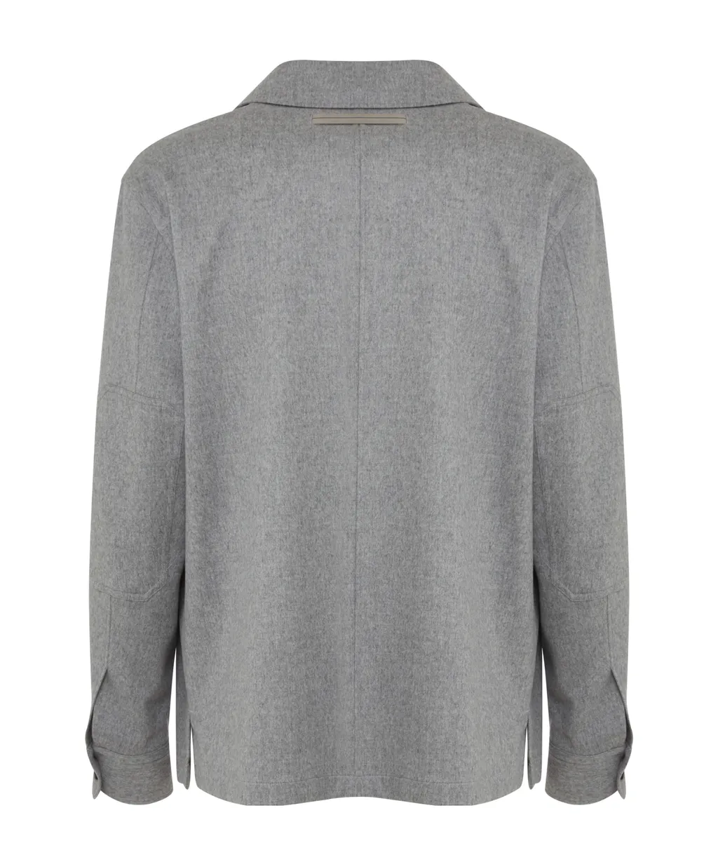 Long-Sleeved Buttoned Overshirt