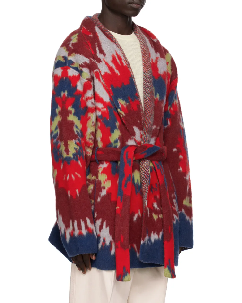 Intarsia Cashmere-Wool Robe