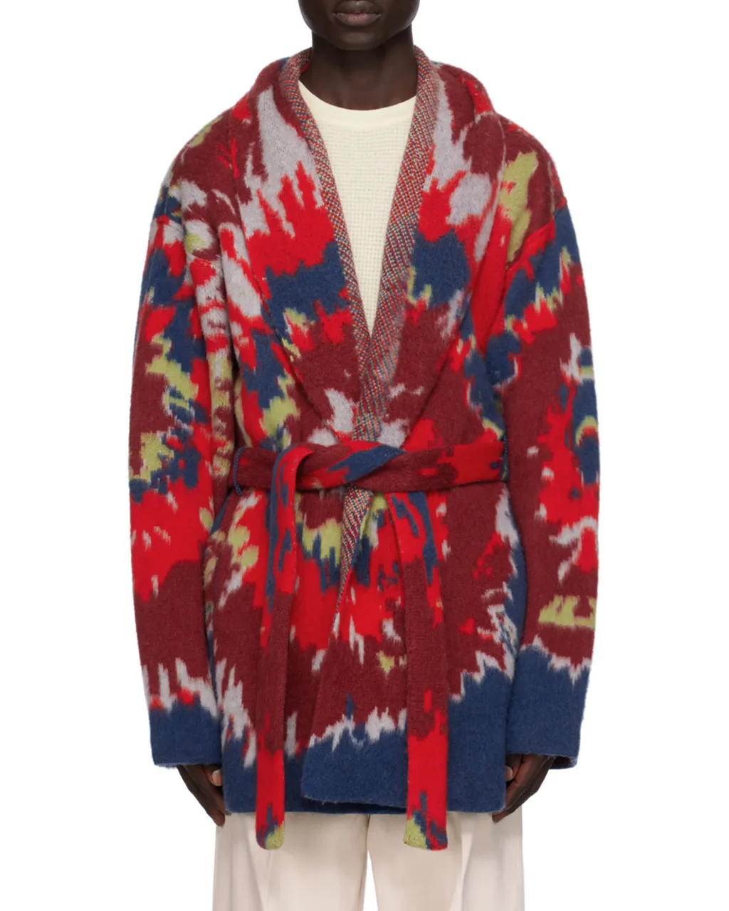 Intarsia Cashmere-Wool Robe