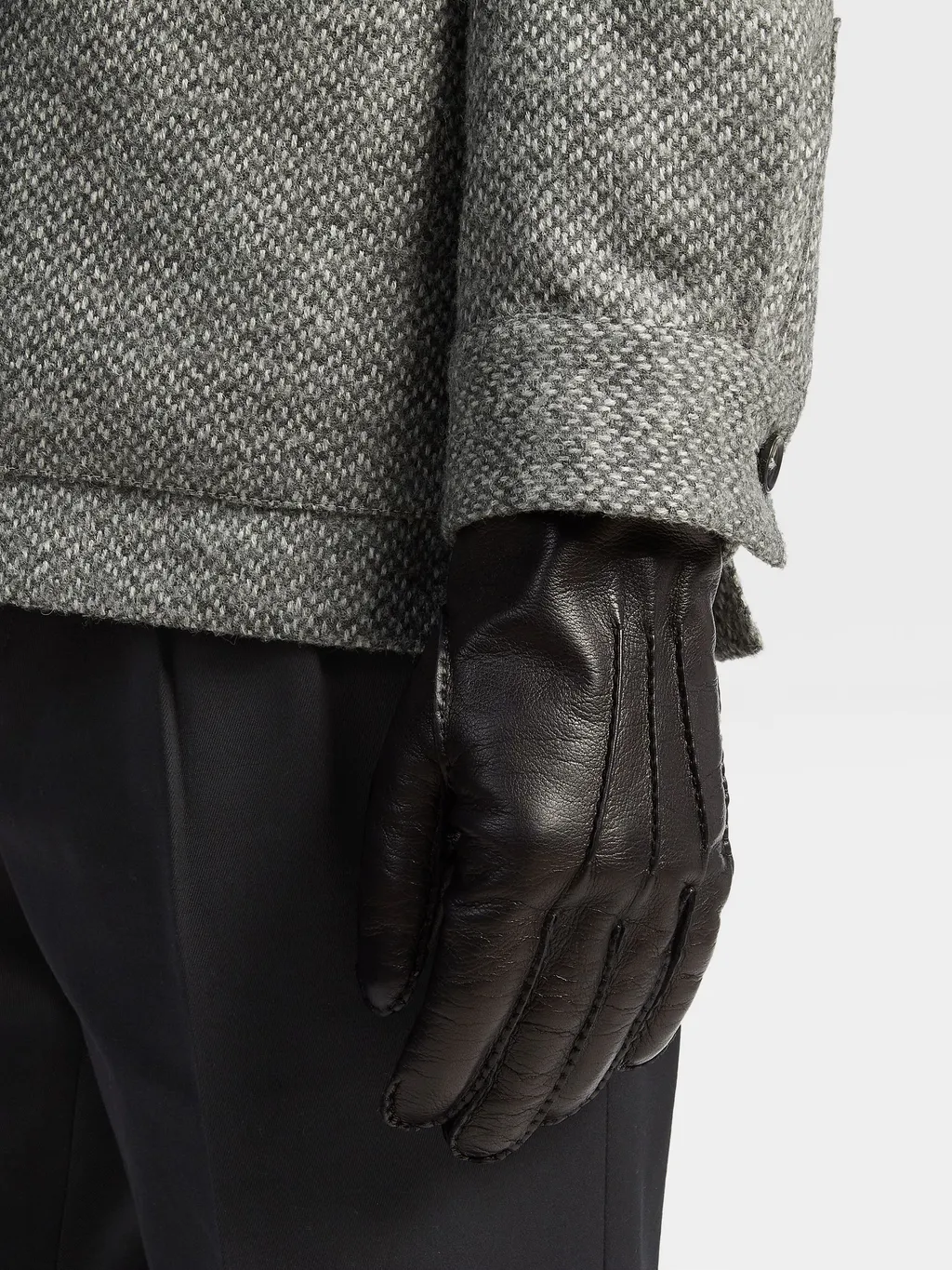 Logo-Plaque Detail Gloves