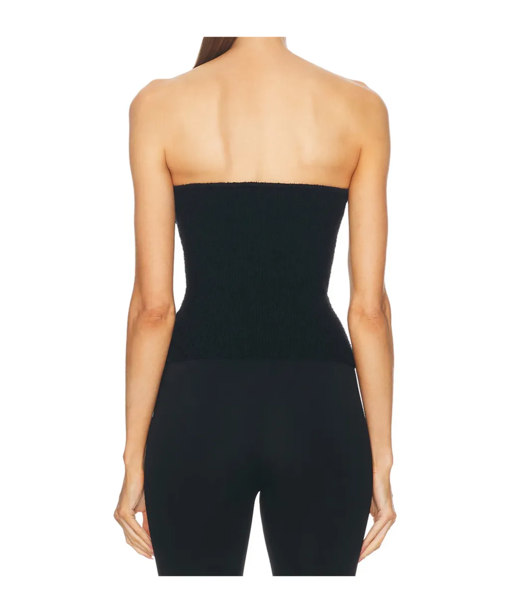Ribbed-Knit Bandeau Top
