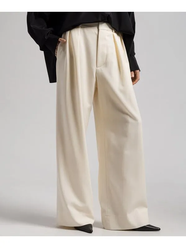 Ruffled Detail Casual Pants