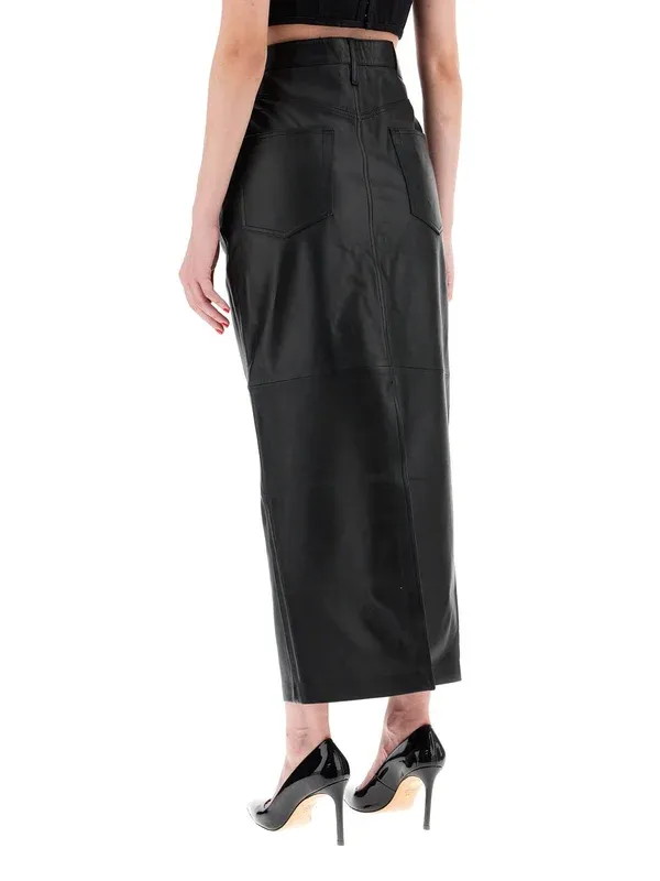 Straight Pencil Skirt With Belt Loops