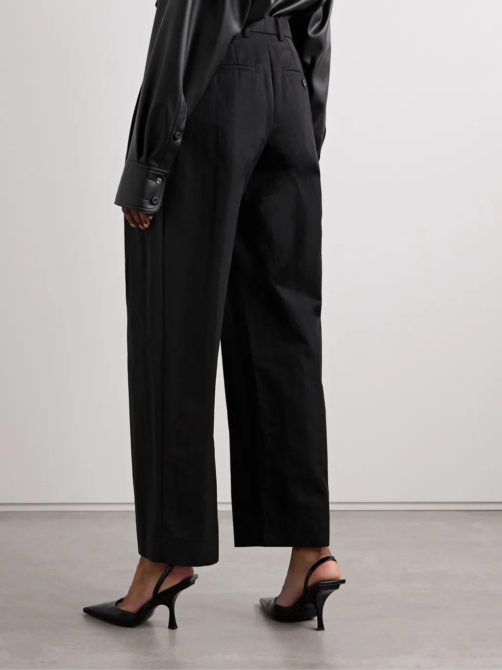 Wide-Leg Chino Trousers