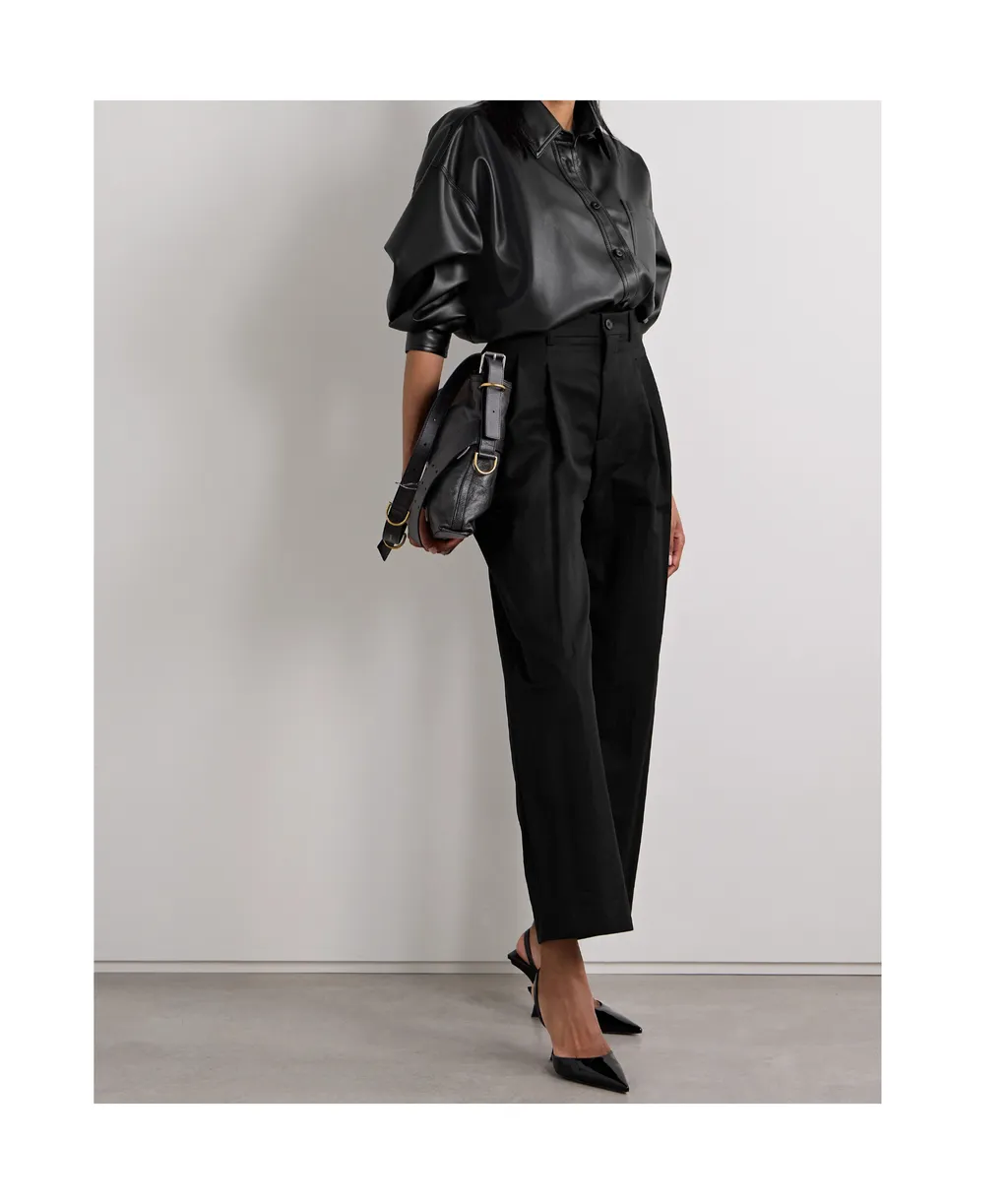 Wide-Leg Chino Trousers