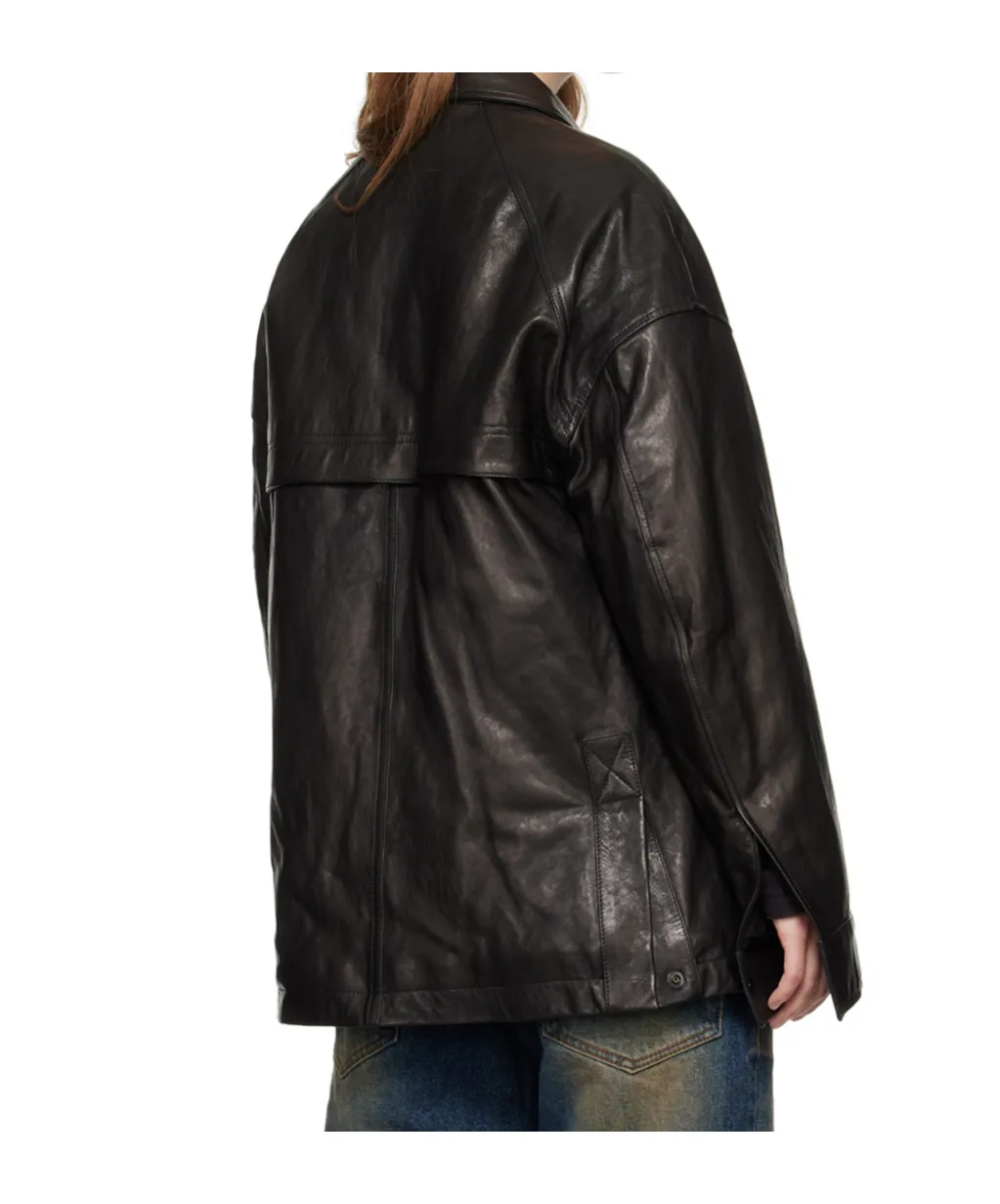 Padded Leather Jacket