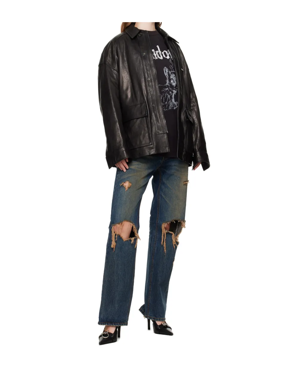 Padded Leather Jacket