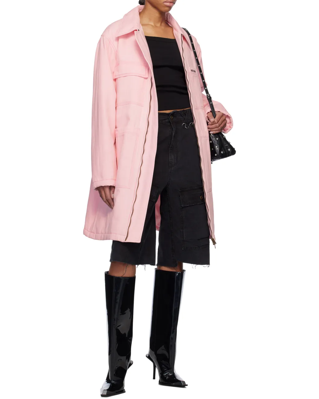 Lapel Long Sleeve Coat