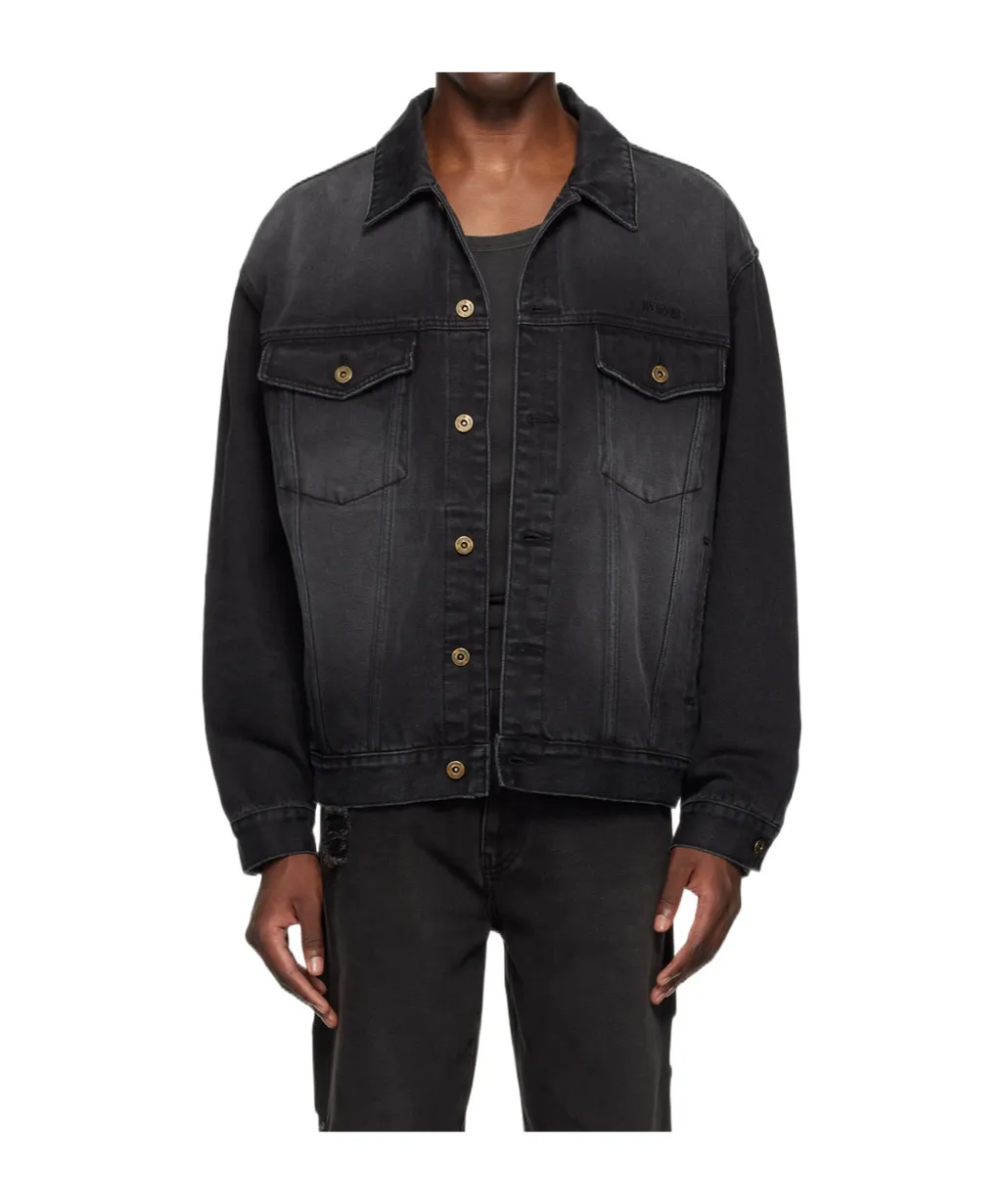 Lapel Long-Sleeved Denim Coat