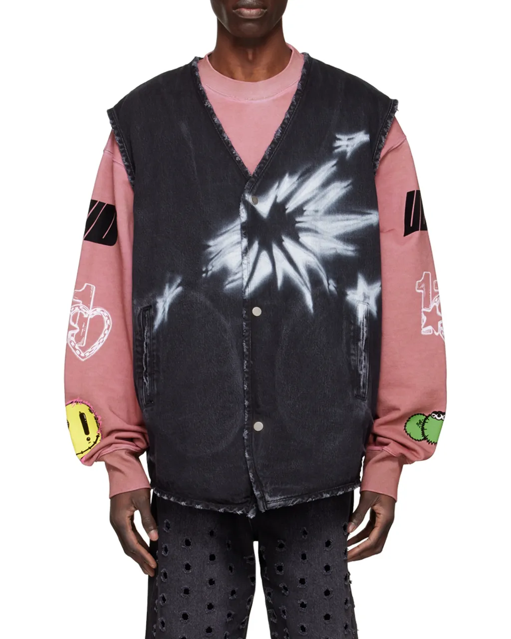 V-Neck Denim Vest