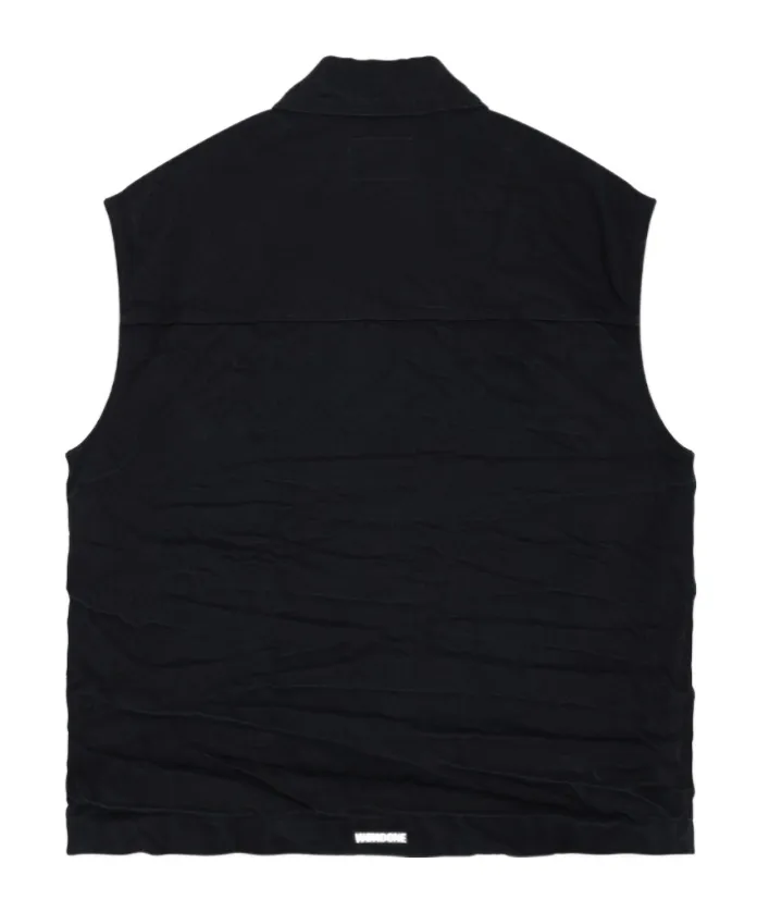 Press-Stud Cotton-Blend Vest