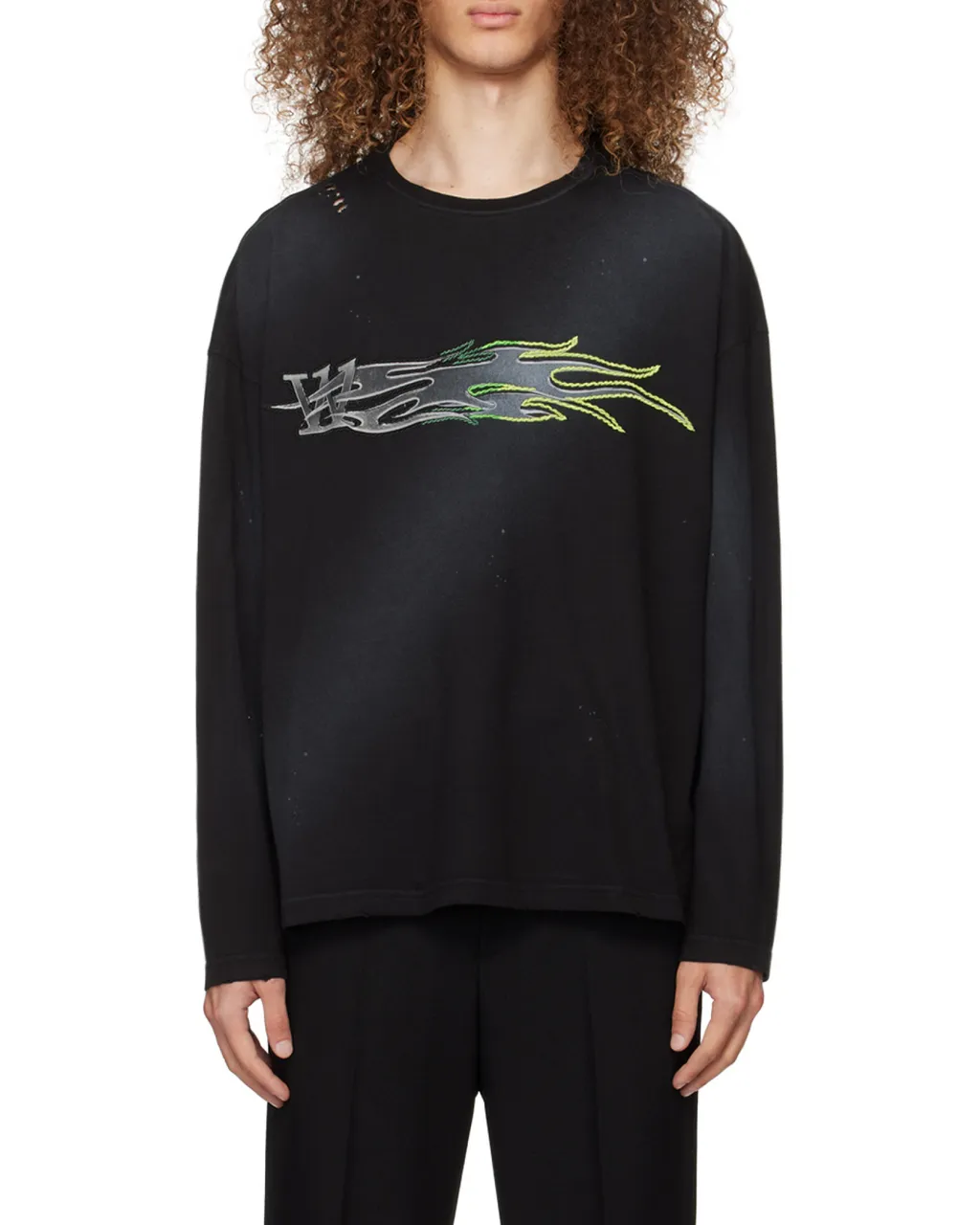 Motif-Embroidered Cotton Sweatshirt