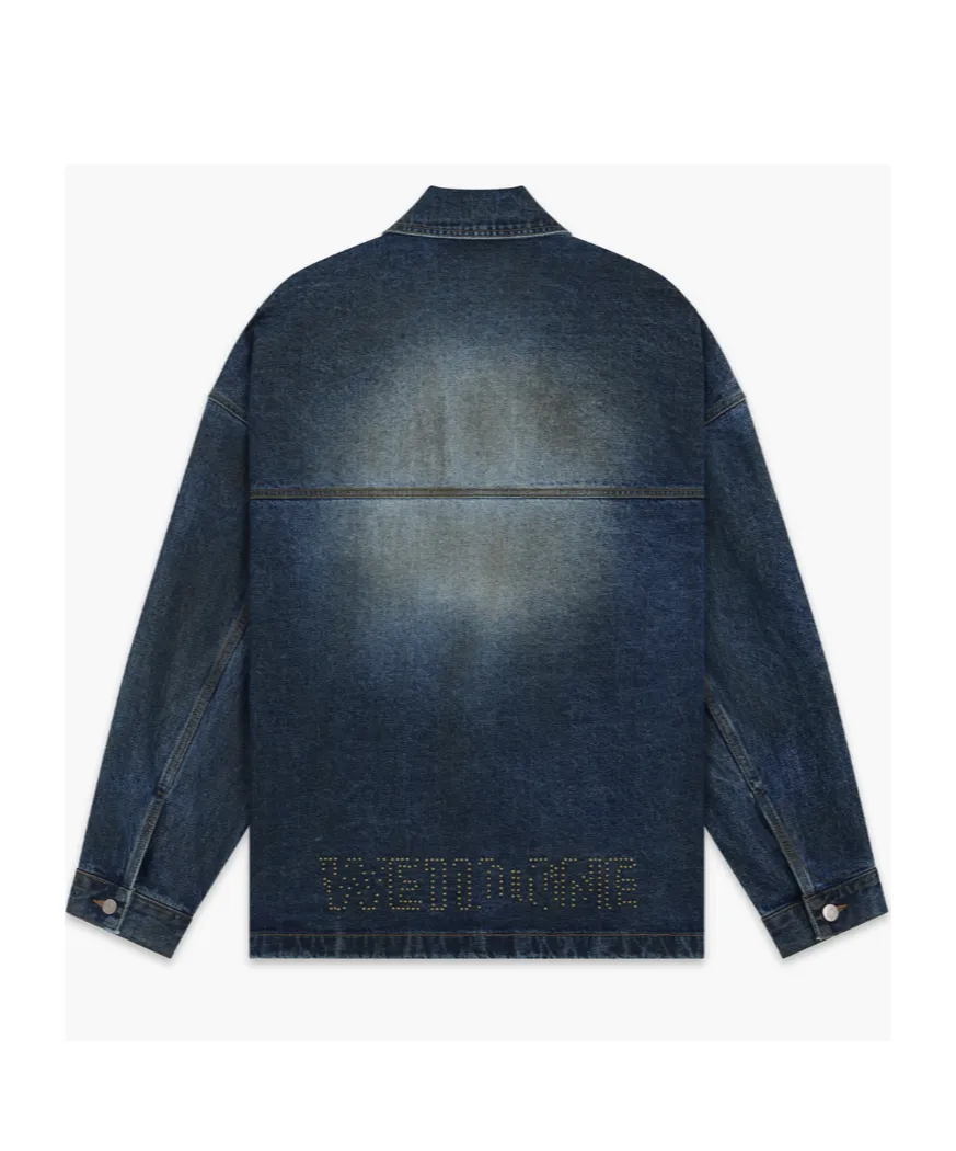Button Long-Sleeved Denim Coat
