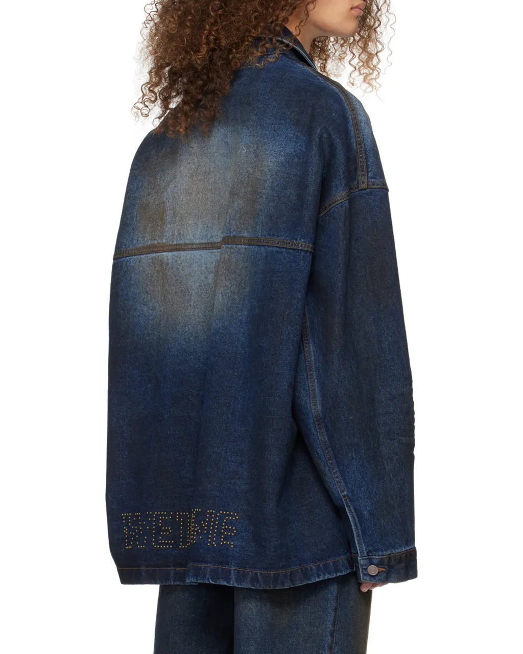 Button Long-Sleeved Denim Coat