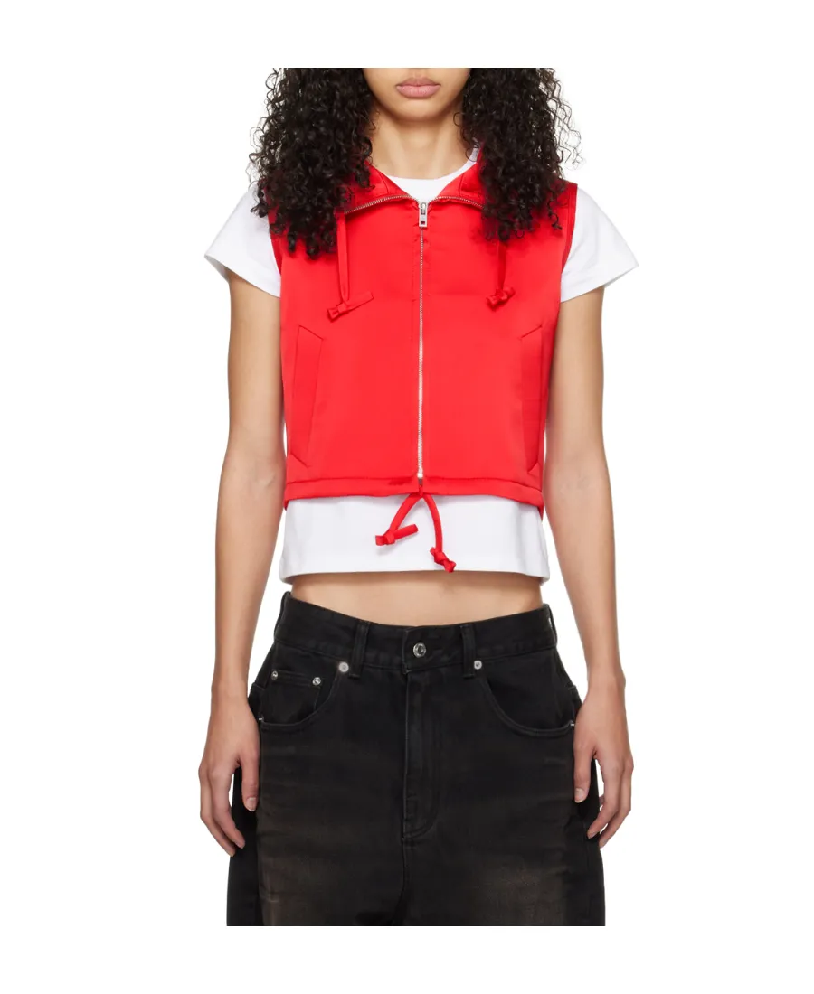 Hooded Zipper Vest