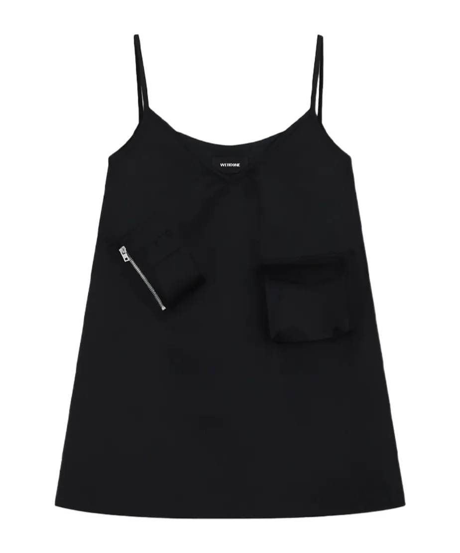 V-Neck Slip Minidress