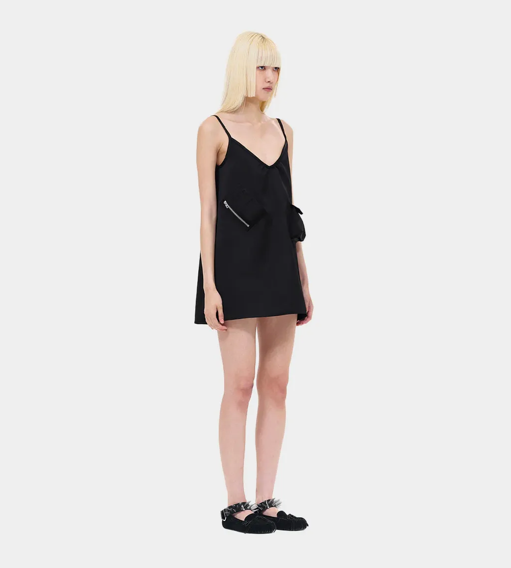 V-Neck Slip Minidress