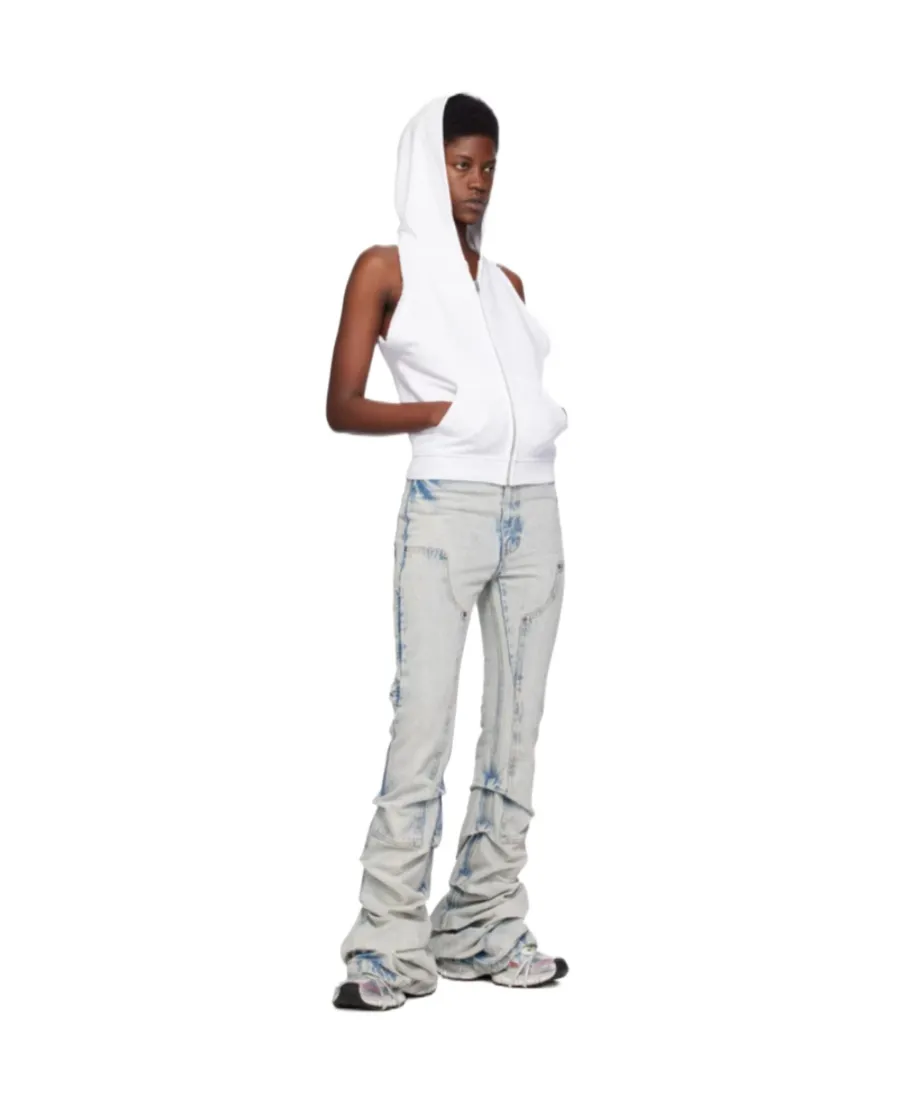 Plain Knitted Hooded Sleeveless Vest