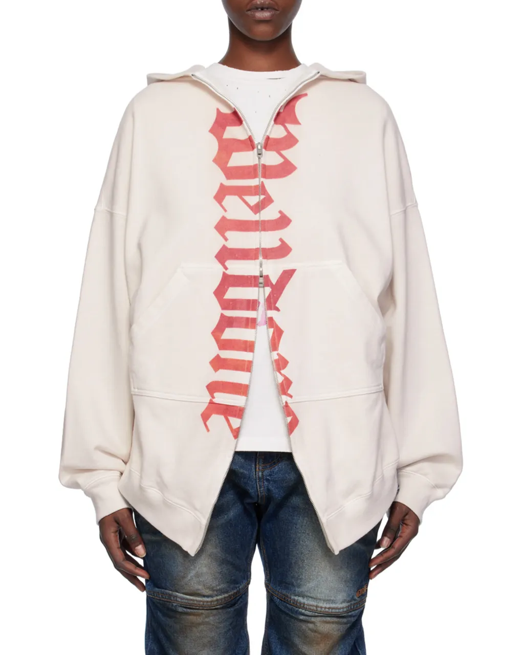 Logo-Print Zip-Up Hoodie