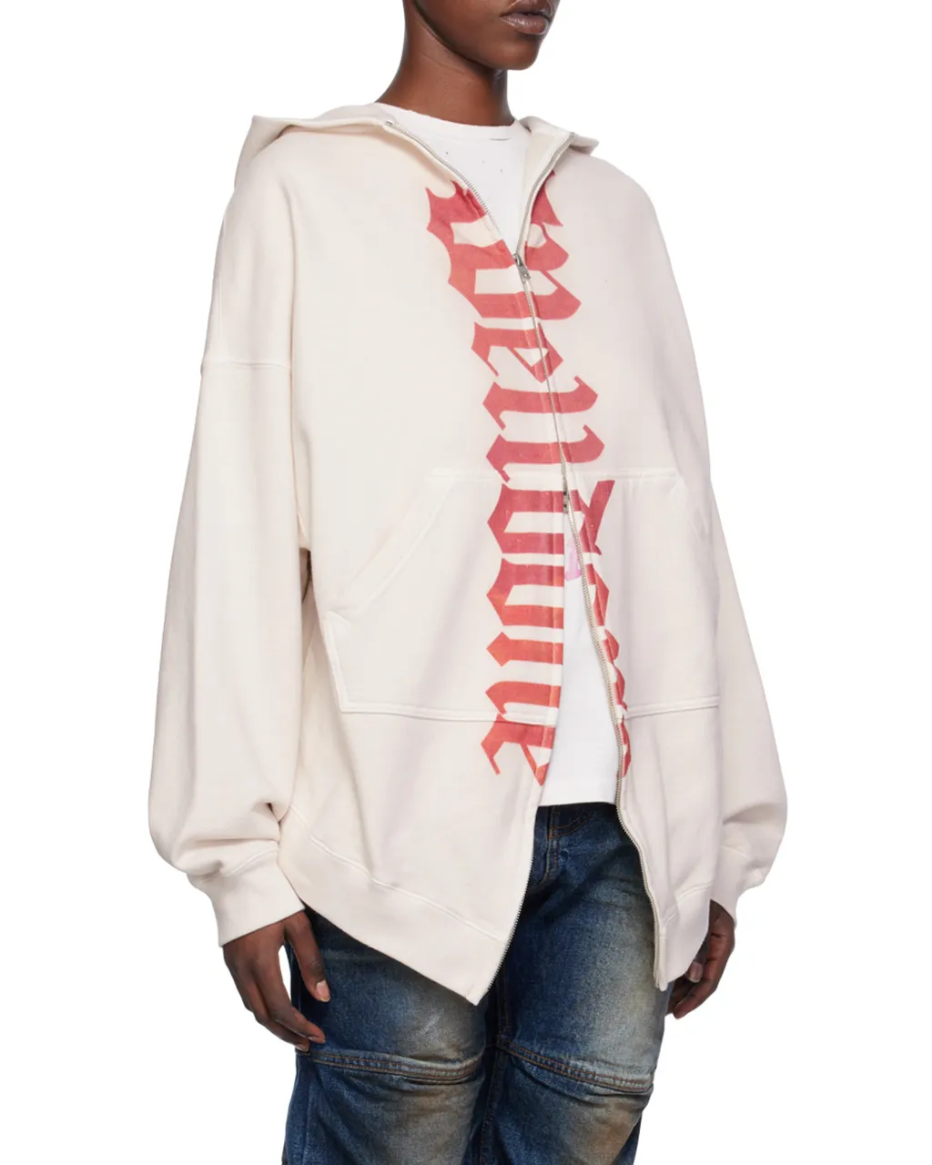 Logo-Print Zip-Up Hoodie