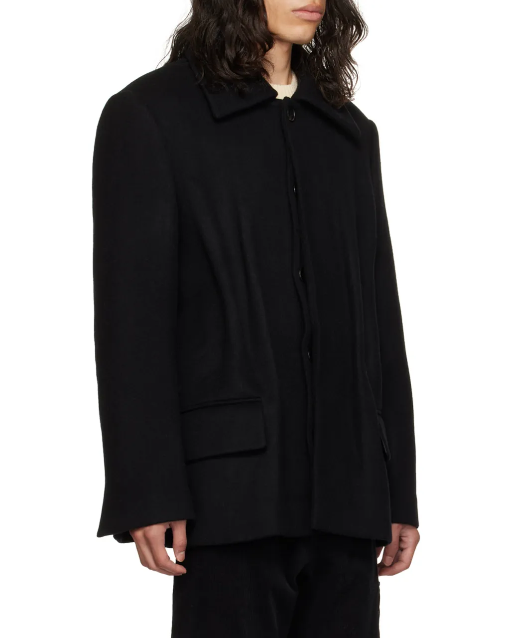 Lapel Shoulder Pads Casual Jacket