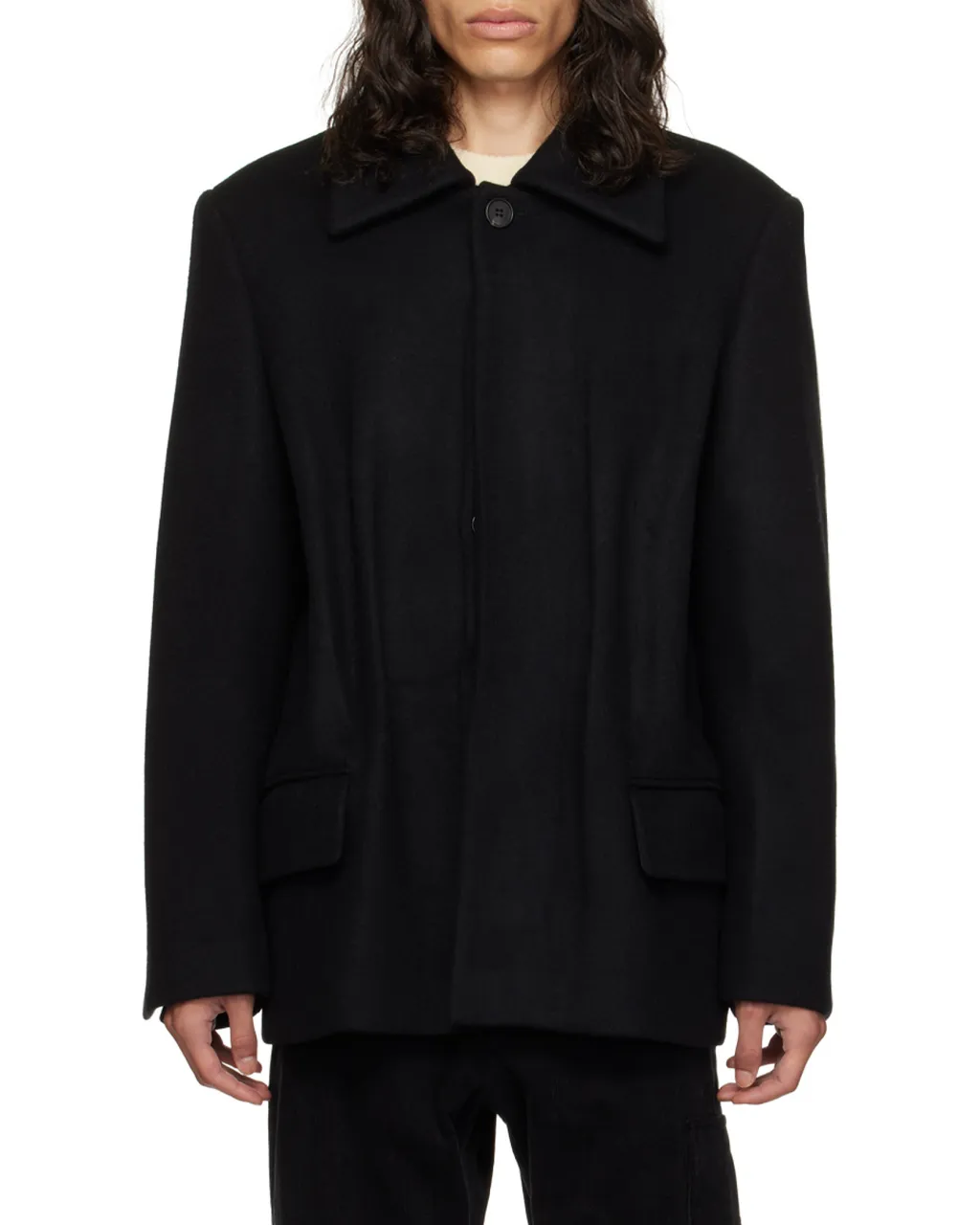 Lapel Shoulder Pads Casual Jacket