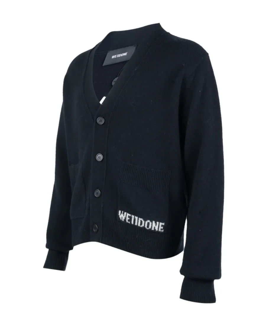 Logo-Print V-Neck Jumper