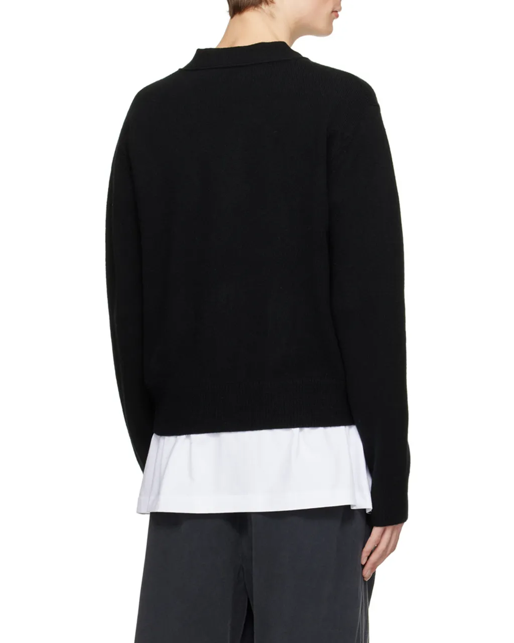 Logo-Print V-Neck Jumper
