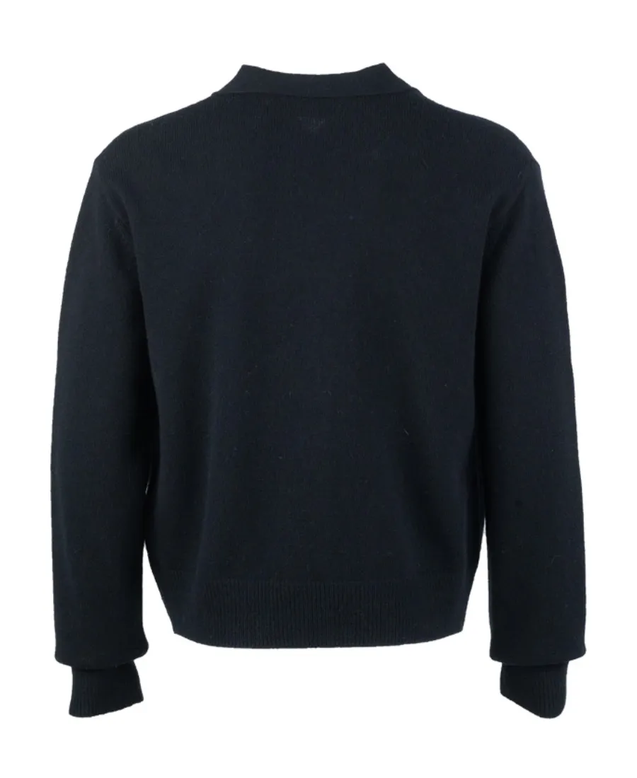 Logo-Print V-Neck Jumper