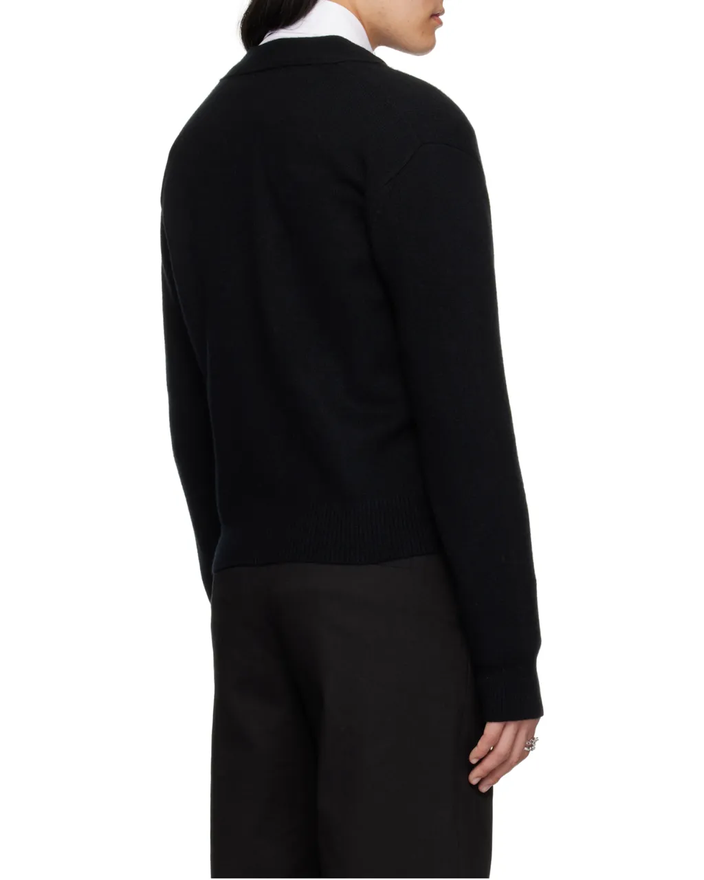 Logo-Print V-Neck Jumper