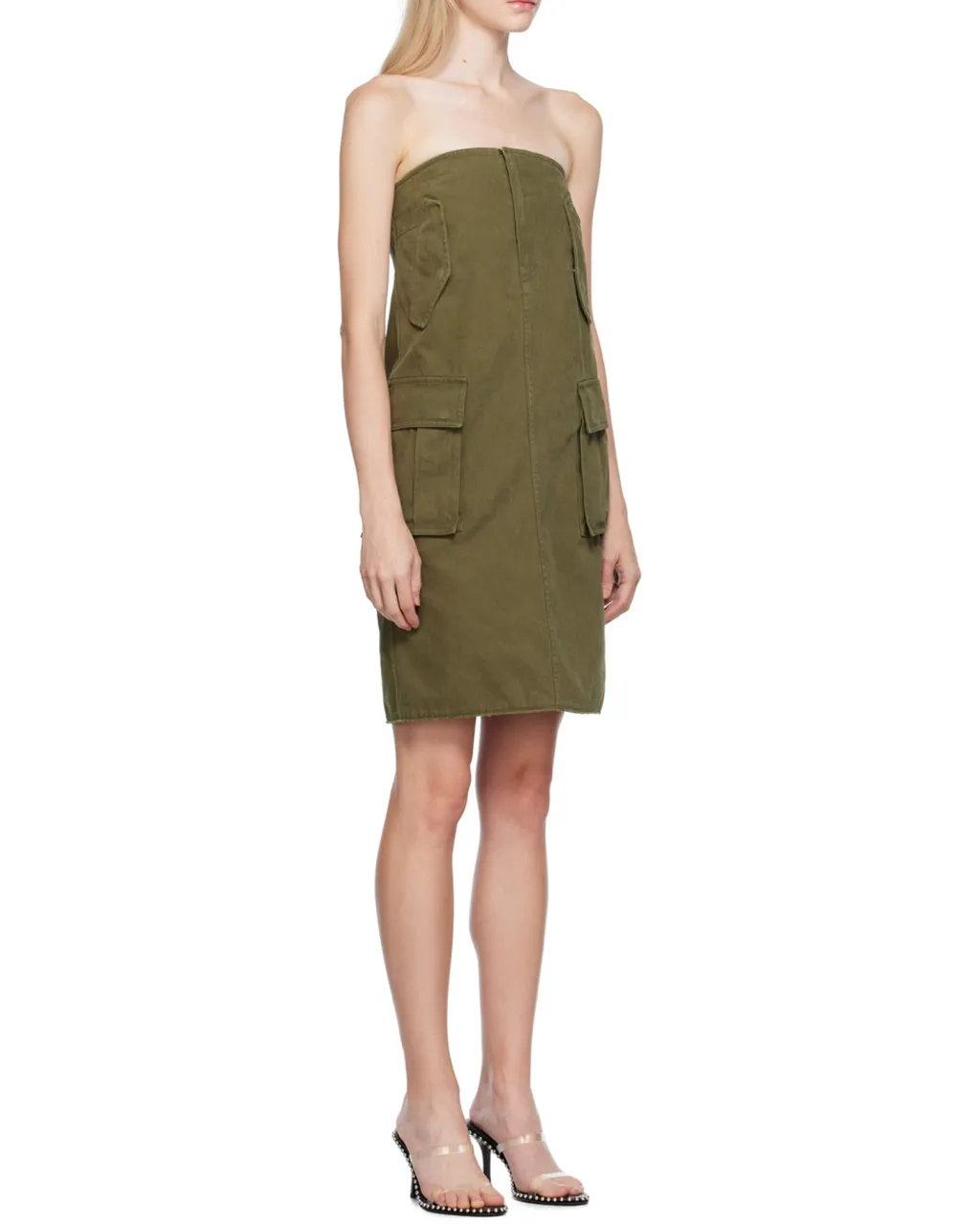 Multi-Pocket Straight Skirt