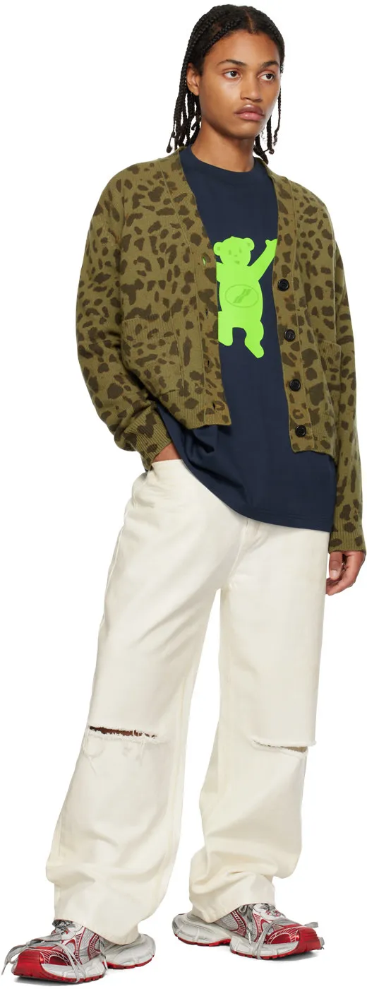 V-Neck Long-Sleeved Cardigan