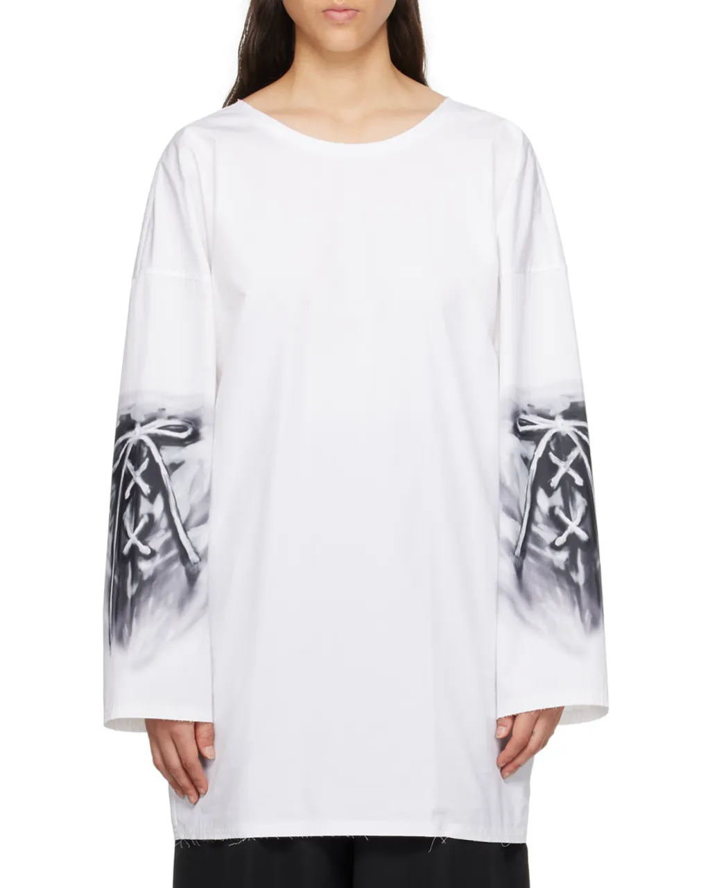Abstract Print Cotton Blouse