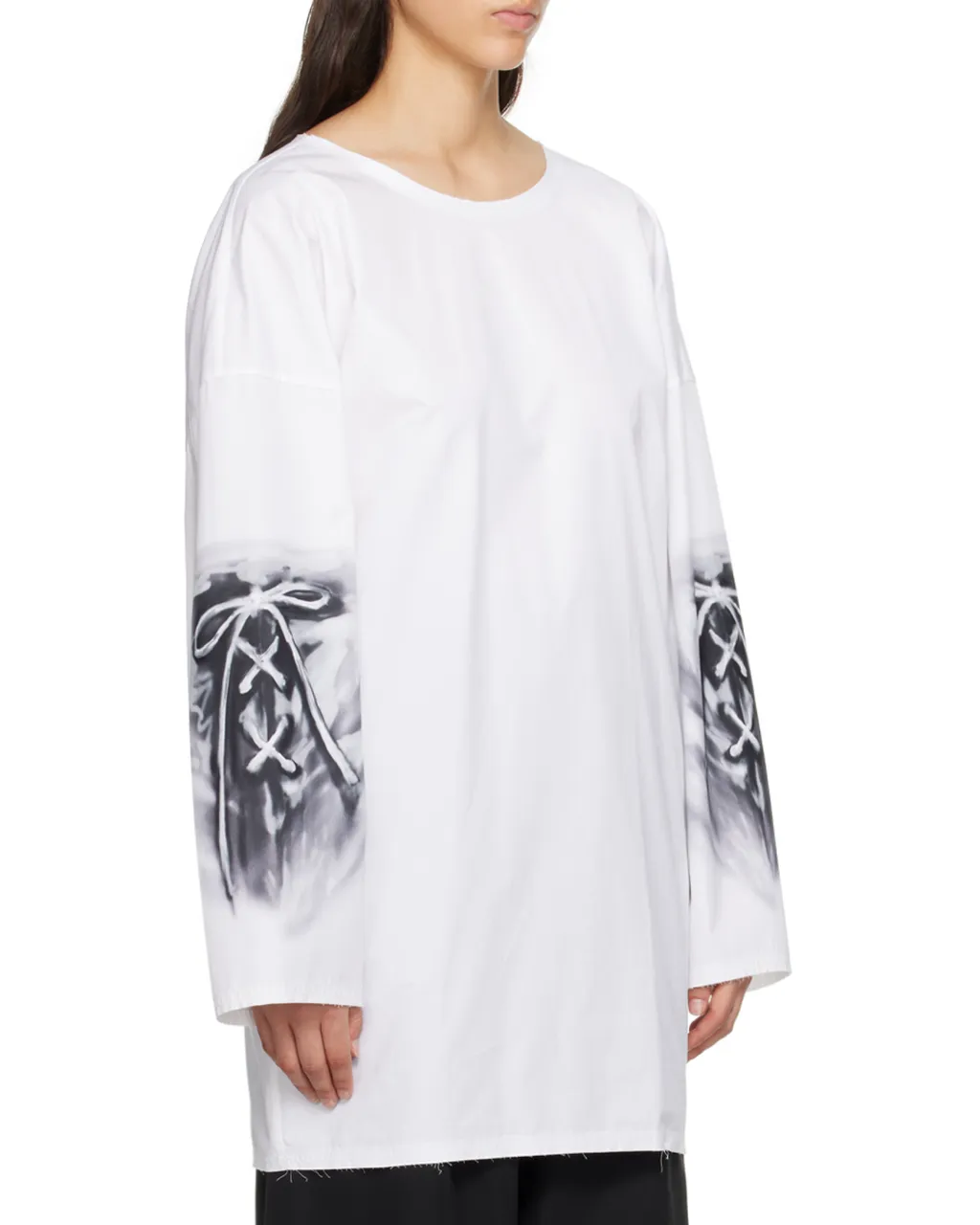 Abstract Print Cotton Blouse