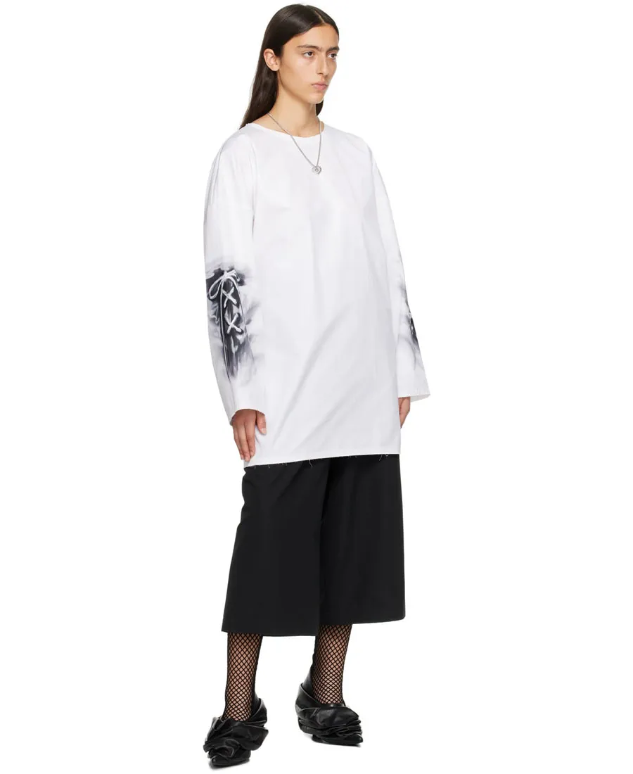 Abstract Print Cotton Blouse