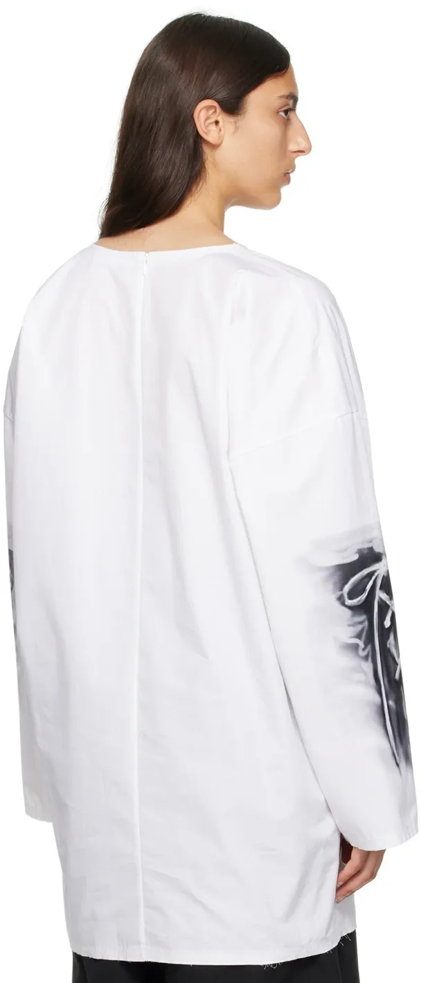 Abstract Print Cotton Blouse