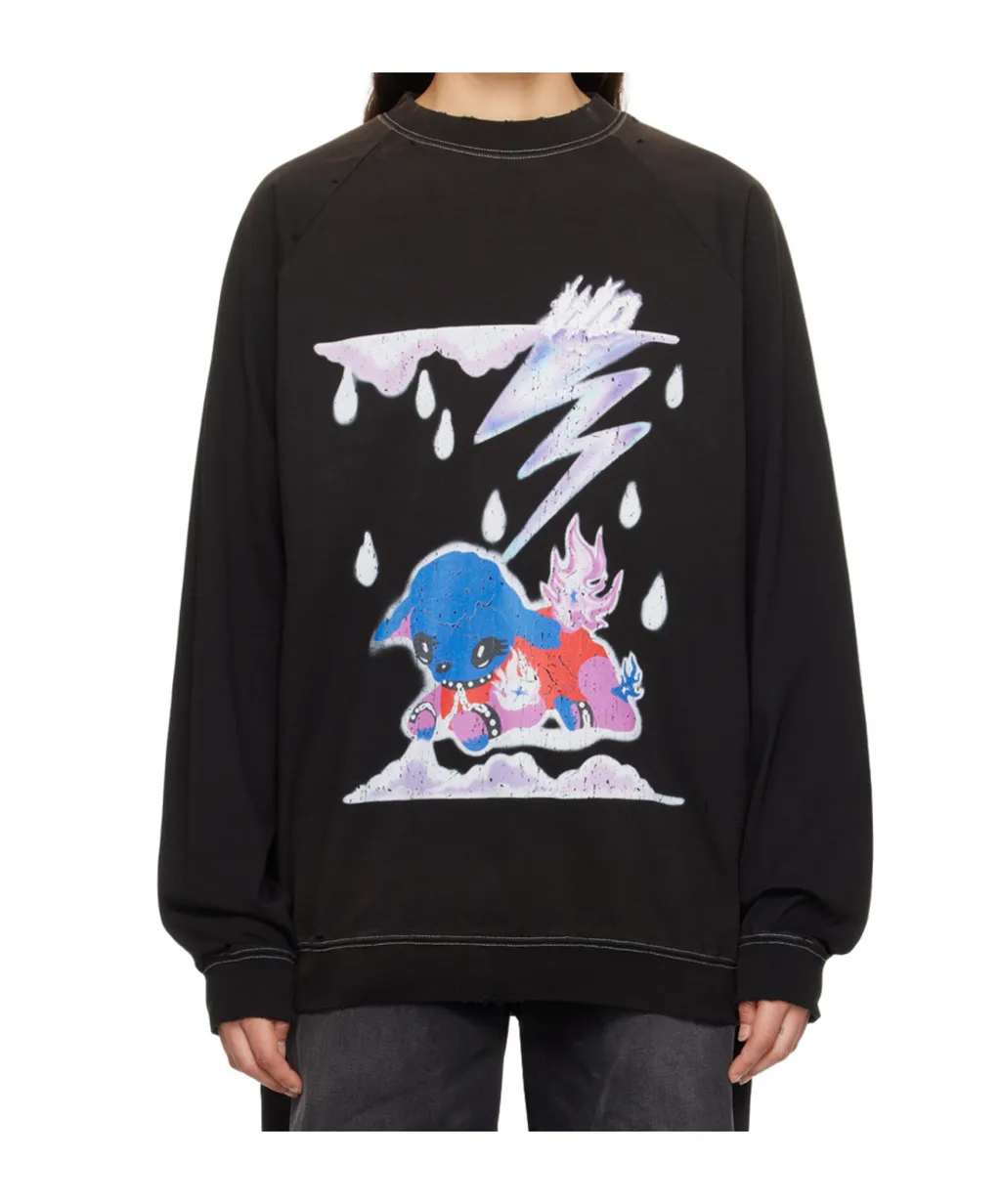 Graphic-Print Cotton Hoodie