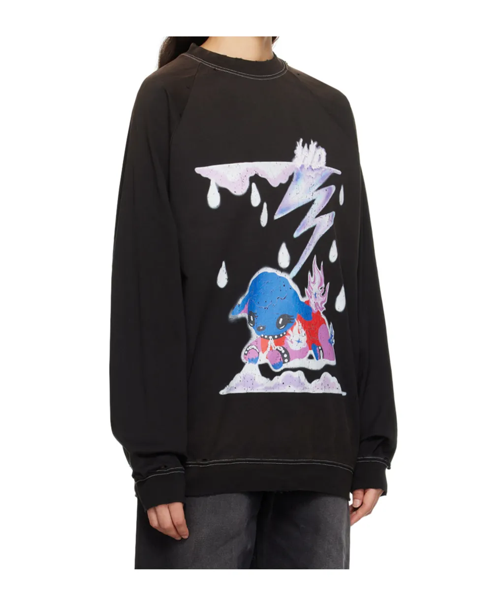 Graphic-Print Cotton Hoodie