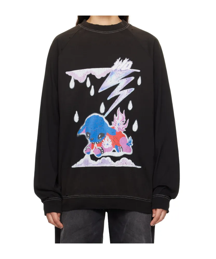 Graphic-Print Cotton Hoodie