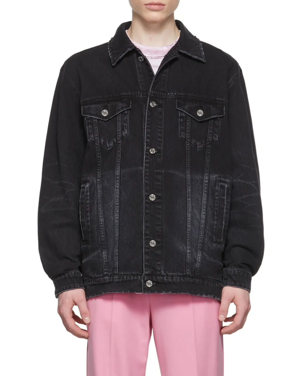 Lapel Long-Sleeved Denim Coat