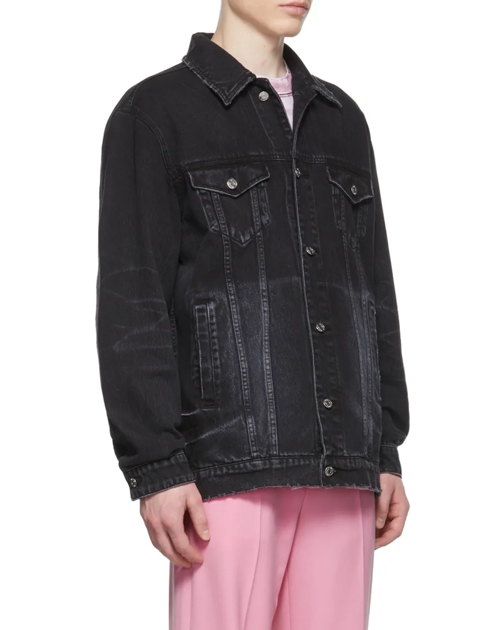 Lapel Long-Sleeved Denim Coat