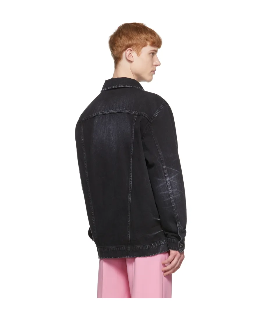 Lapel Long-Sleeved Denim Coat