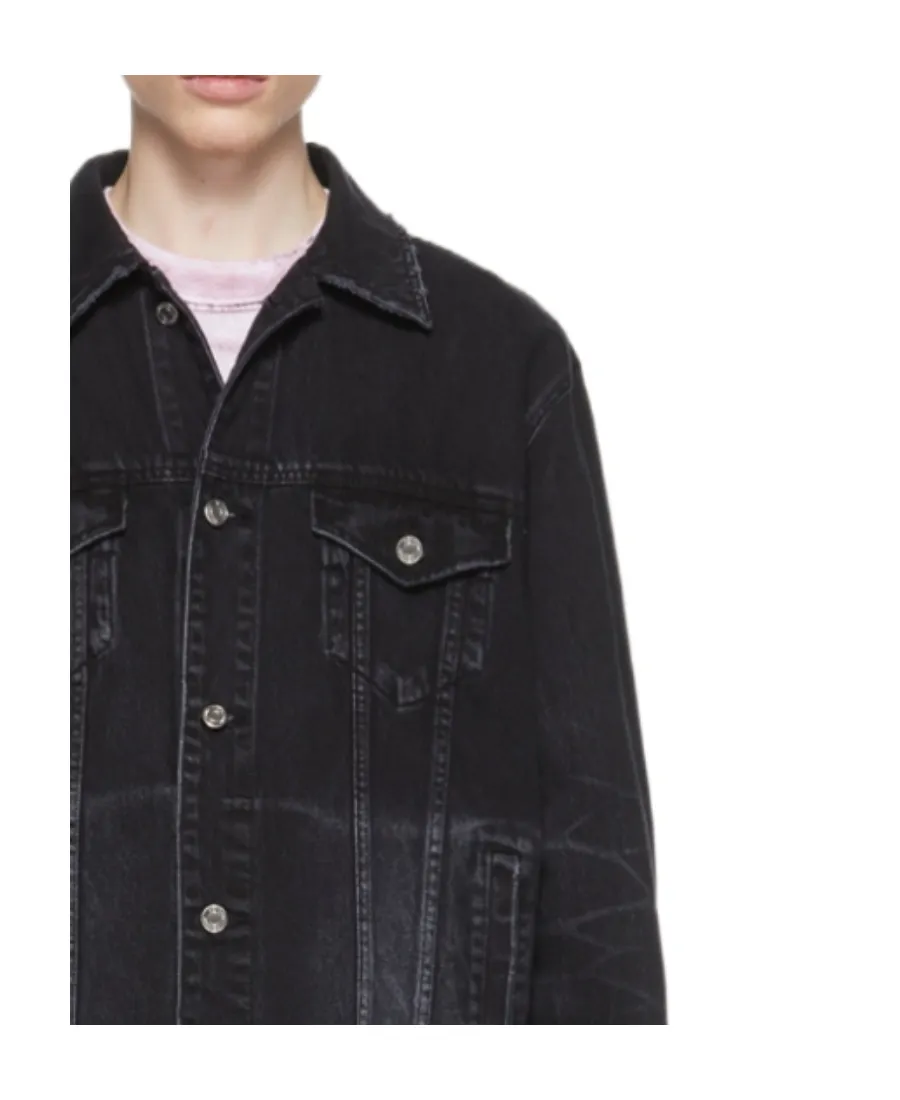 Lapel Long-Sleeved Denim Coat